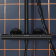 ACTIVERA S 240 1jet EcoSmart Showerpipe душова система з термостатом, чорний матовий