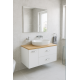 VICTORIA BASIC MODULAR комплект 89см: тумба 59см під накладний умивальник; модуль 30см із дверцятами; стільниця89 см; колір:білий/білий/дуб