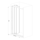 Двері в нішу 85*195см bifold, регульований (+/-5см) профіль хром, скло прозоре