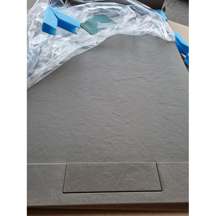 Піддон кам'яний 120*80*3 см, структура Ardesia, dark beige