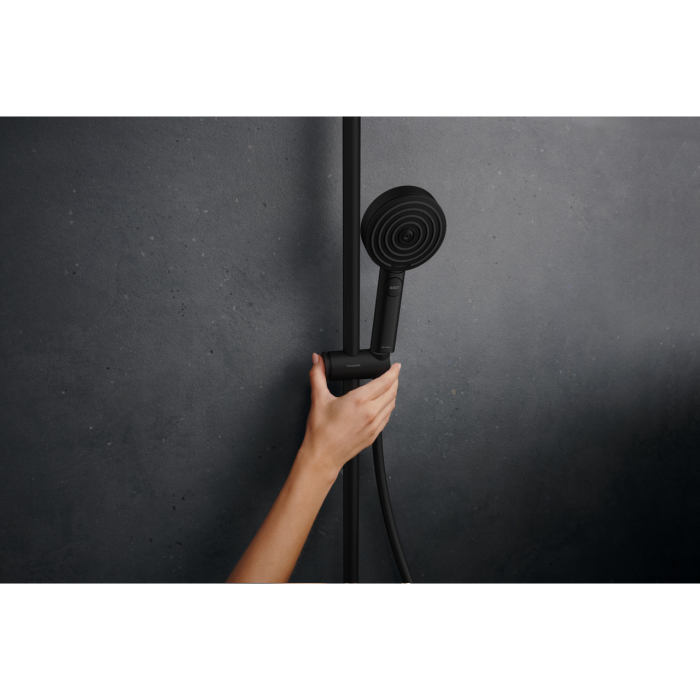 PULSIFY S PURO Showerpipe душова система 260 з термостатом, колір чорний матовий