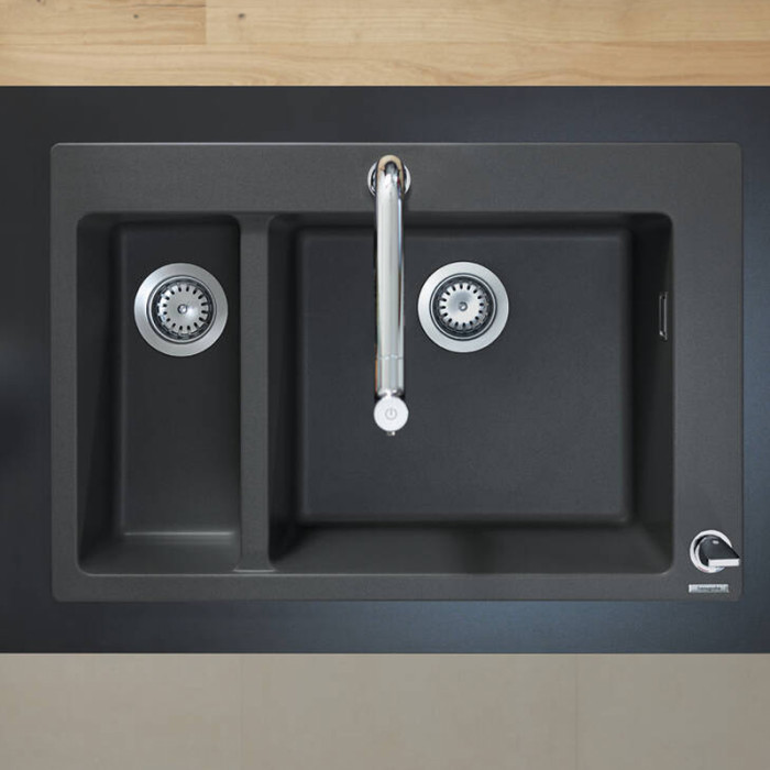 Кухонна мийка кам'яна HANSGROHE 43315170, чорний