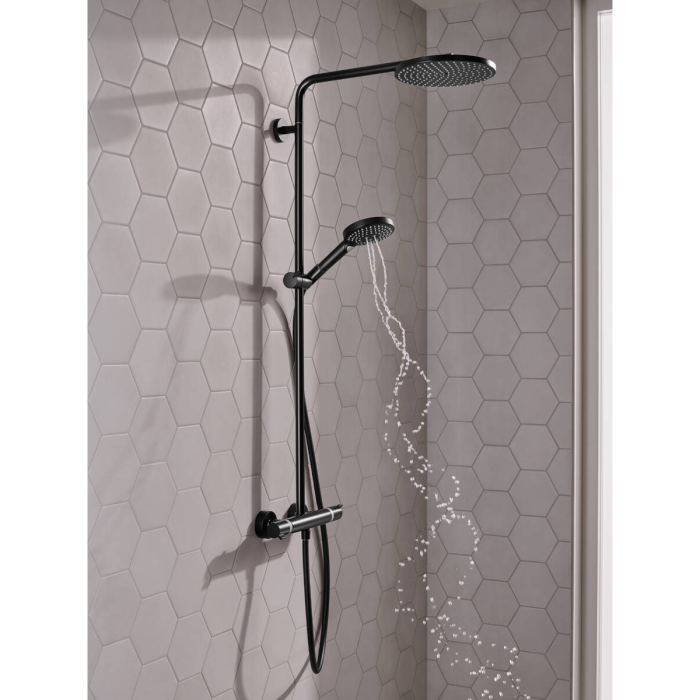 Raindance Select S Душова система Showerpipe 240 1jet P, з термостатом, колiр покриття матовий чорний