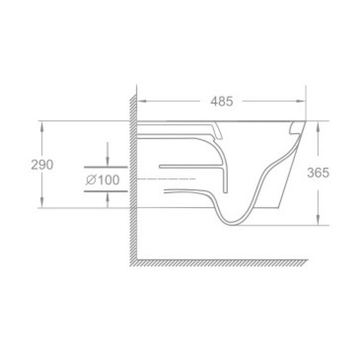 KUBIK унітаз підвісний c06810200(48,5*34*36,5 см, twist, сидіння duroplast)