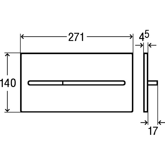 Visign for More 104  нажимна клавiша, хром  (598457)