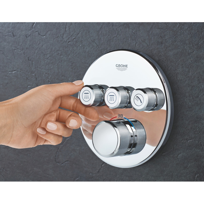 SmartControl Термостат для душа / ванни з 3 кнопками, накладна панель
