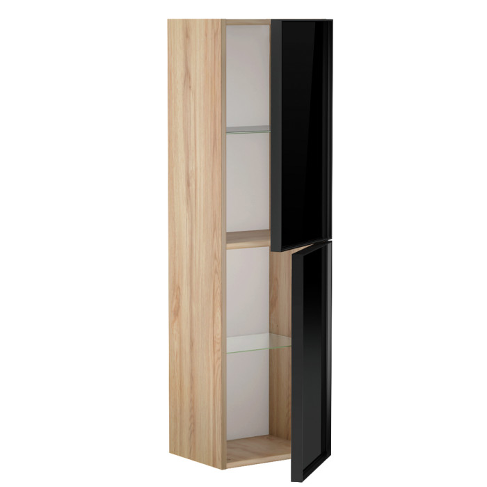JOLLY пенал підвісний 138*40*34см, Oak+black