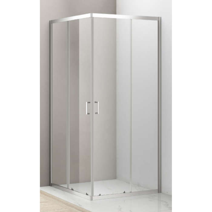 VALTICE New душова кабіна квадратна 90*90*190см, розсувні двері, скло прозоре