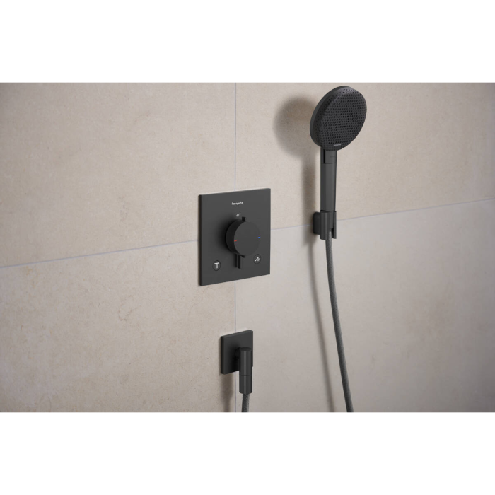 ECOSTAT COMFORT E термостат для 2х споживачів, ПМ, шліфованний чорний хром