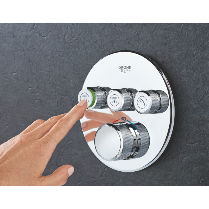 SmartControl Термостат для душа / ванни з 3 кнопками, накладна панель