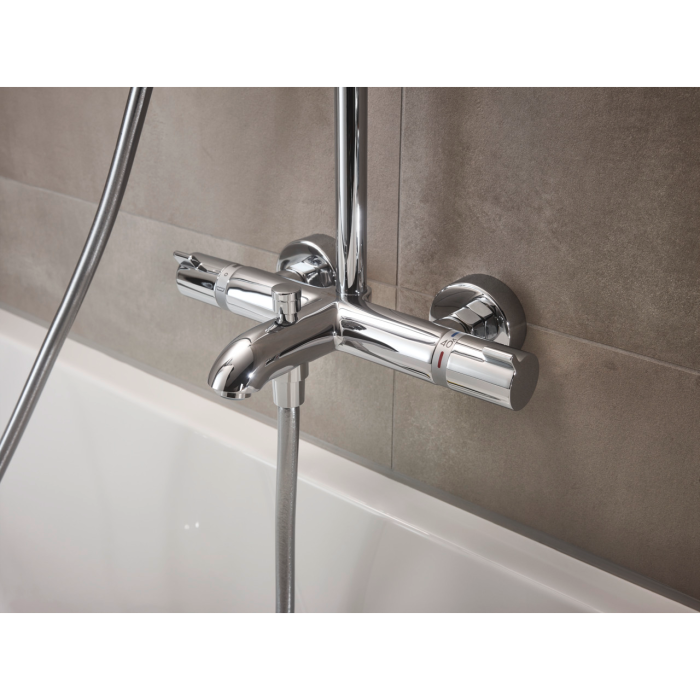 CROMETTA S 240 Showerpipe душова система  з термостатом для ванни, хром