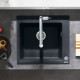 S510-F450 мийка для кухнi, вбуд., розмiри вирiзу: 54*49см, iз матерiалу Silicatec, колiр чорний графiт
