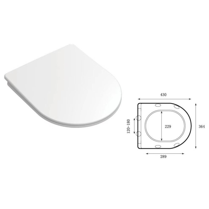 DOBRY унітаз підвісний (48,5*36*36,5 см, twist, сидіння duroplast)