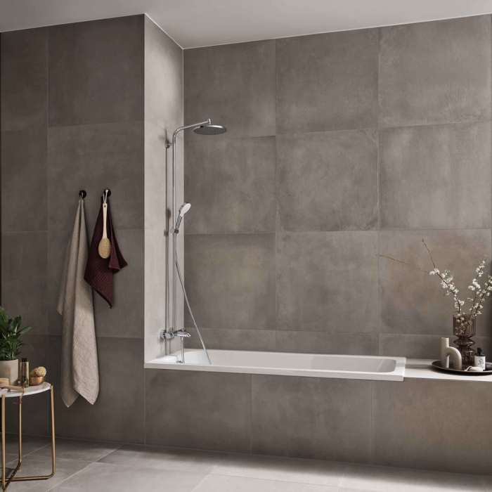 CROMETTA S 240 Showerpipe душова система  з термостатом для ванни, хром