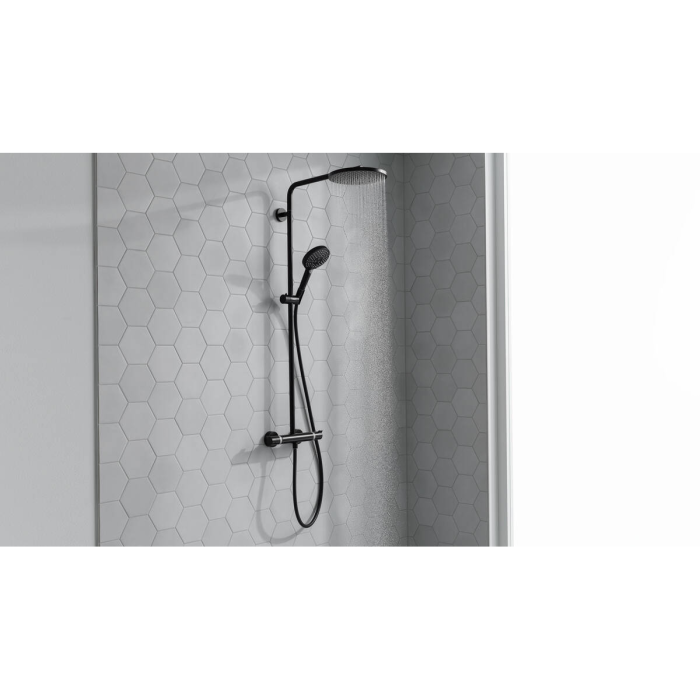 Raindance Select S Душова система Showerpipe 240 1jet P, з термостатом, колiр покриття матовий чорний