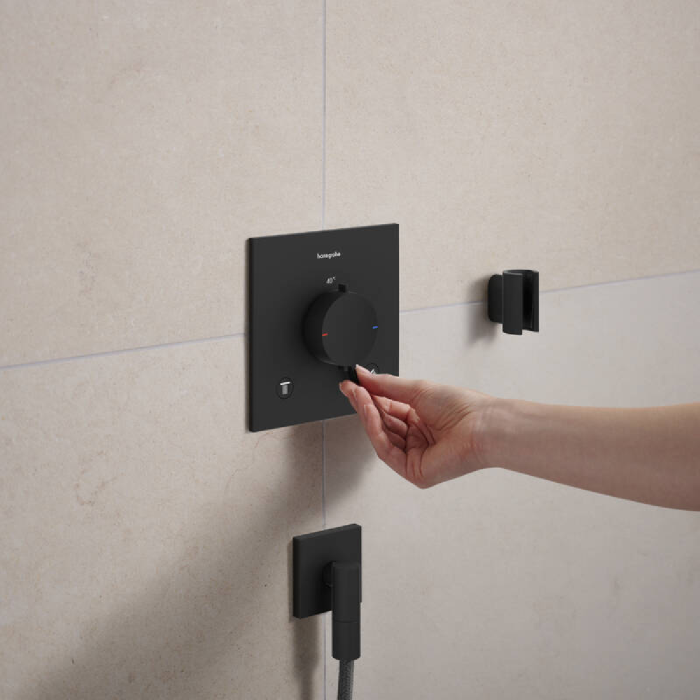 ECOSTAT COMFORT E термостат для 2х споживачів, ПМ, чорний матовий