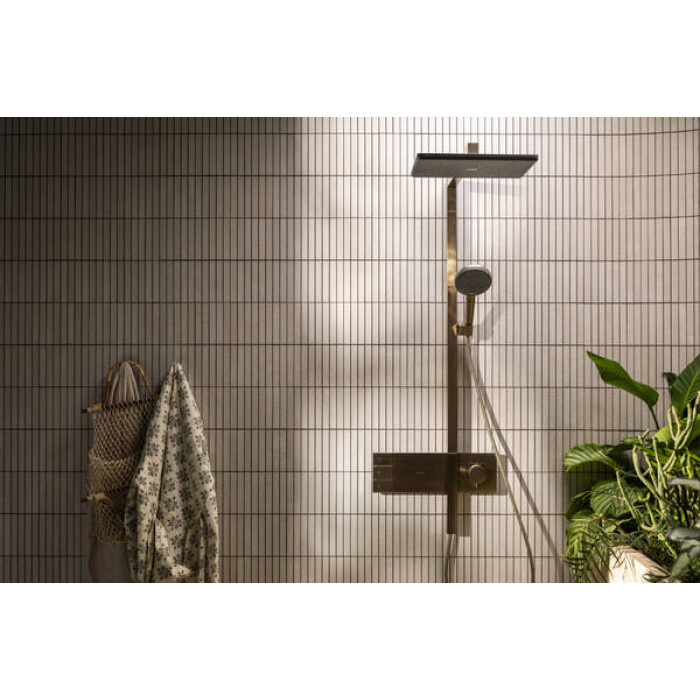 RAINDANCE ALIVE Q Showerpipe душова система 210/340  2jet, з термостатом, шліфованна бронза
