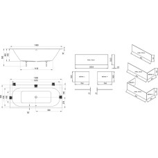 Ванна CITY SLIM 180 x 80