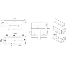 Ванна FORMY 01 SLIM 180 x 80