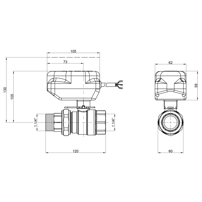 Кран кульовий зонний Icma 1" 1/4 №341