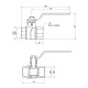 Кран кульовий Thermo Alliance Forte 1/2" ВР для води (ручка) SF600W15
