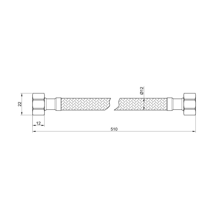 Гнучка підводка для води Thermo Alliance Standart 50 см ГГ SD397W50