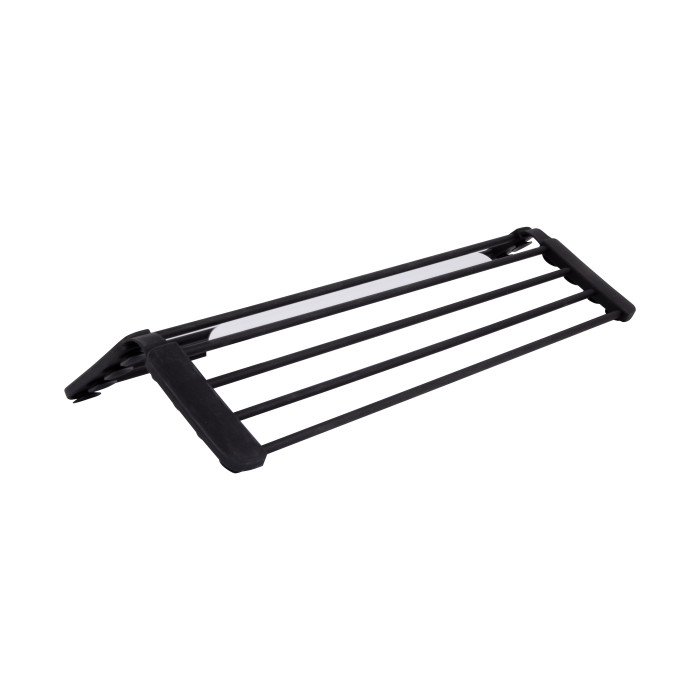 Сушарка на кухонну мийку з присоскою Lidz Acsis LA09 Black, кругла основа, для посуду 440х234 мм LDACSLA09BLM49777
