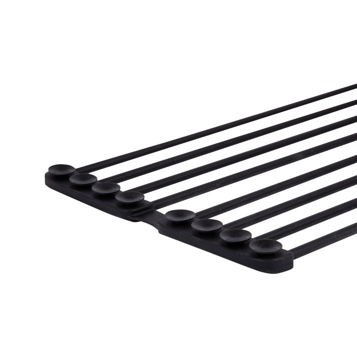 Сушарка на кухонну мийку з присоскою Lidz Acsis LA09 Black, кругла основа, для посуду 440х234 мм LDACSLA09BLM49777