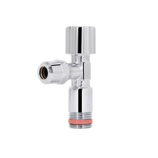 Кран кутовий Thermo Alliance Forte 1/2"Зх3/8"З з перехідником M10, хром TAF341W159