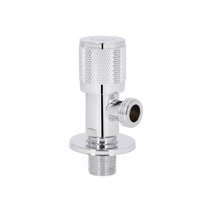 Кран кутовий (круг)  Thermo Alliance Standart 1/2"ЗЗ, нерж, хром, керам. буксу TAS351W1515