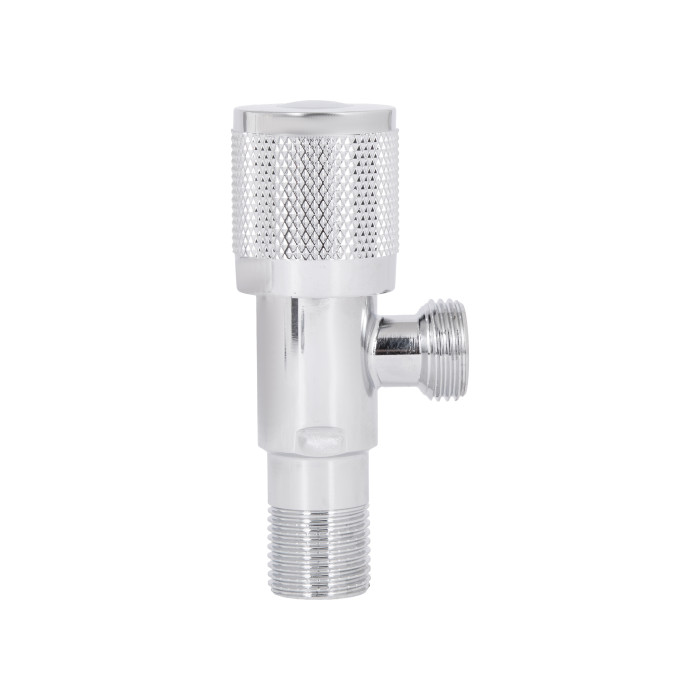 Кран кутовий (круг)  Thermo Alliance Standart 1/2"ЗЗ, нерж, хром, керам. буксу TAS351W1515