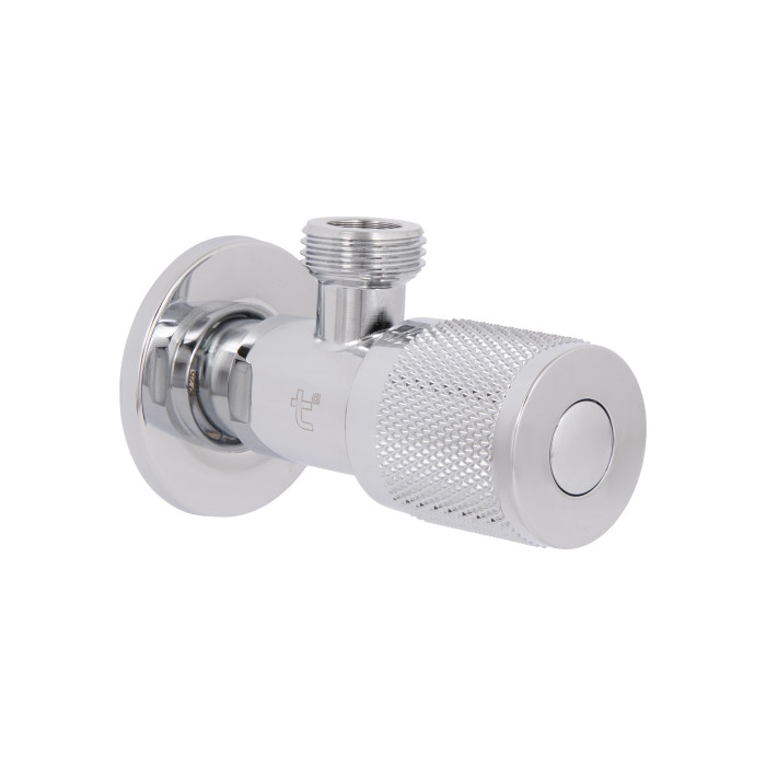 Кран кутовий (круг)  Thermo Alliance Standart 1/2"ЗЗ, нерж, хром, керам. буксу TAS351W1515