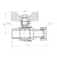 Кран кульовий з накидною гайкою Thermo Alliance Forte 1/2" ВЗ для води прямий SF261W15