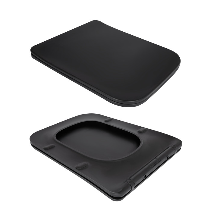 Унітаз підвісний Qtap Gemini Ultra Quiet 485×340×350 мм, Matt Black, з сидінням Slim Duroplast / Soft-close / Quick Release QTGEM28BLM50505