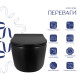 Унітаз підвісний Qtap Taurus Ultra Quiet 515×360×350 мм, Matt Black, з сидінням Slim Duroplast / Soft-close / Quick Release QTTAU28BLM50504