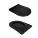 Унітаз підвісний Qtap Taurus Ultra Quiet 515×360×350 мм, Matt Black, з сидінням Slim Duroplast / Soft-close / Quick Release QTTAU28BLM50504