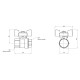 Кран кульовий Thermo Alliance Standart 3/4" ВР для води (метелик) SD602NW20PN40