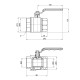 Кран кульовий Thermo Alliance Standart 2" ВР для води (важіль) SD600NW50PN40