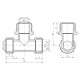 Тройник обтискний Thermo Alliance Forte 16х1/2"х16 ЗР SF178W161516