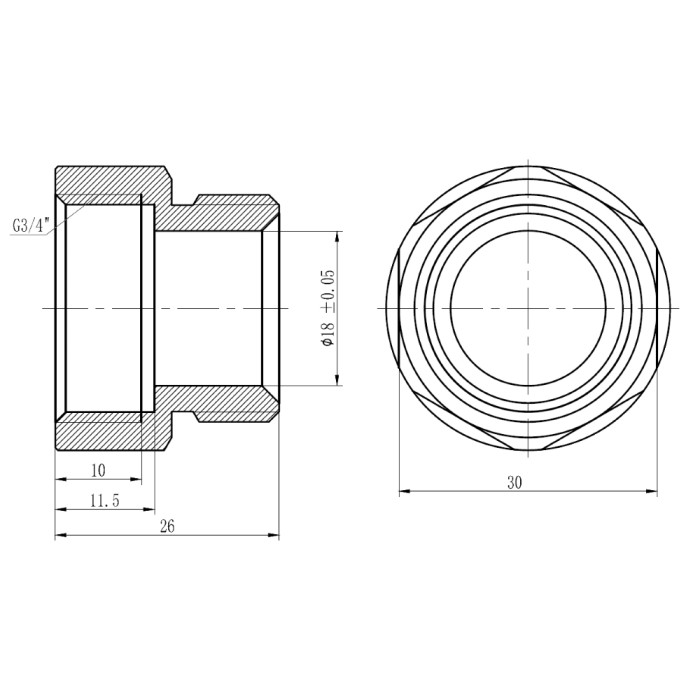 Муфта обтискна Thermo Alliance Forte 20х3/4" В SF171W2020