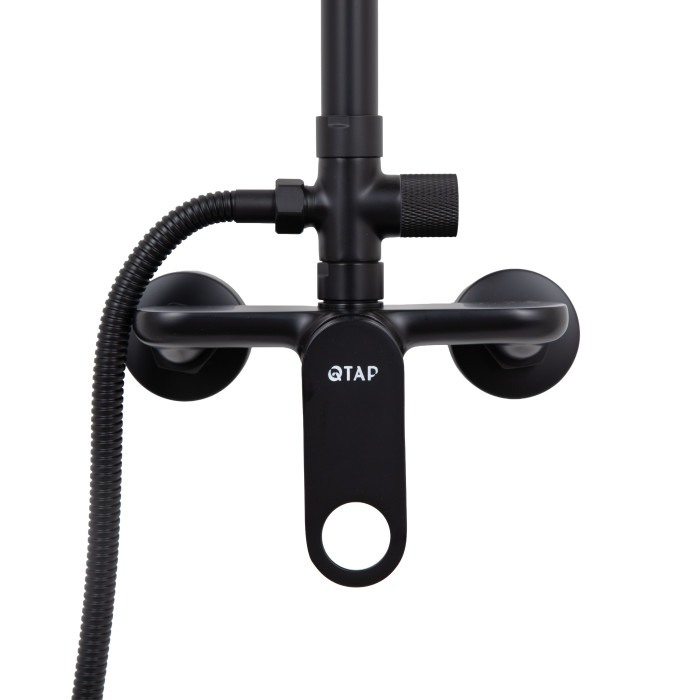 Душова система для душу Qtap Jay на два споживача QTJAY110BLM45550 Black Matt