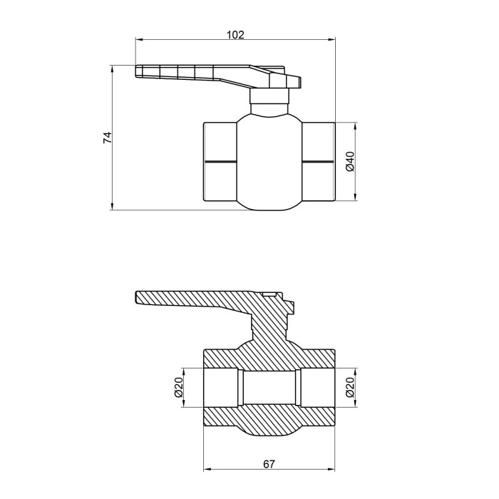 Кран кульовий PPR Thermo Alliance 20