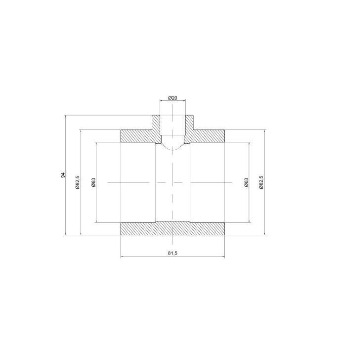 Трійник PPR Thermo Alliance 63х20х63