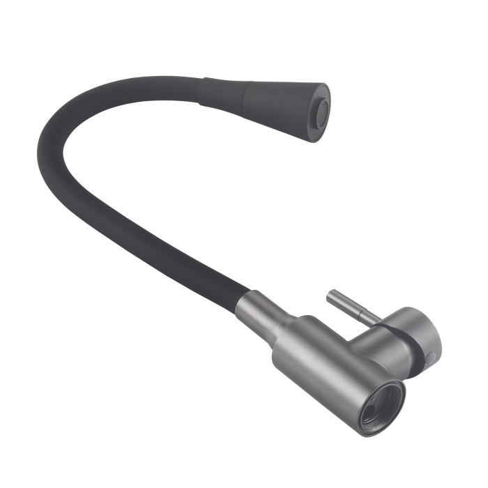Змішувач для кухні Lidz Aria 015F31 (k35) з гнучким виливом LDARI015F31BGRP49566 Graphite/Black