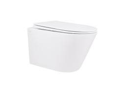 Унітаз підвісний Qtap Swan безобідковий з сідінням Soft-close QT16335178W