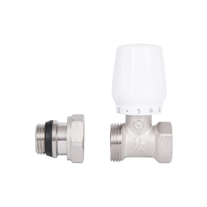 Кран радіаторний Thermo Alliance Base 1/2" ВЗ з антипротіканням прямий SD226W15