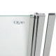 Штора на ванну Qtap Standard CRM407513APR скло Pear 6 мм, 75х140 см, права