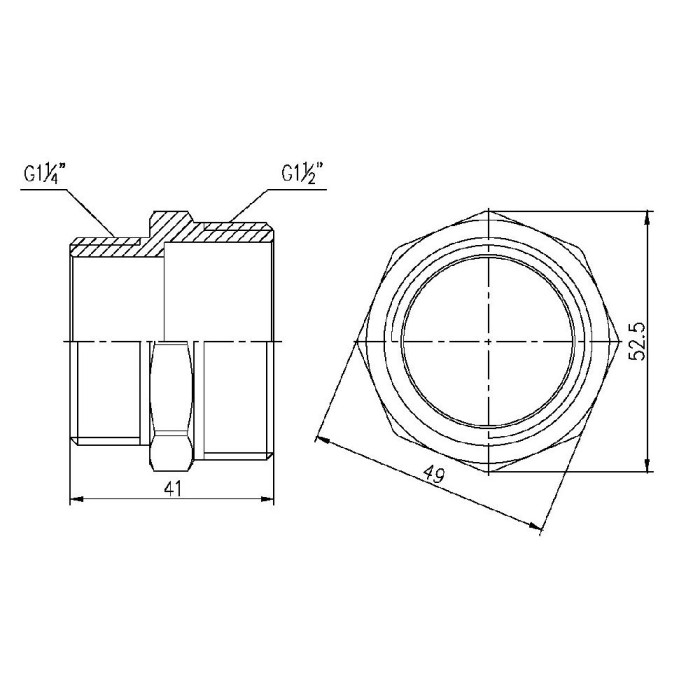Ніпель редукційний Thermo Alliance Forte 1 1/2"х11/4" SF3594032