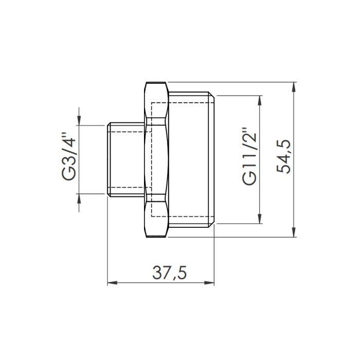 Ніпель редукційний Thermo Alliance Forte 1 1/2х3/4" SF3594020