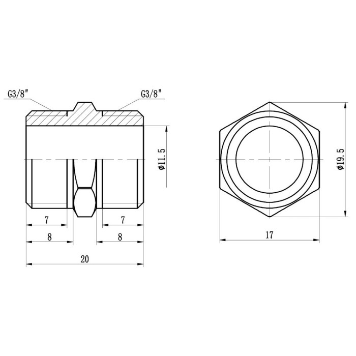 Ніпель Thermo Alliance Forte 3/8" SF3589